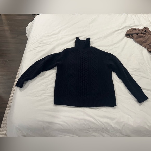 Naadam Cashmere Fisherman Cable Turtleneck - Picture 3 of 7